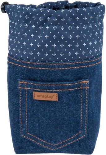 Snackbeutel Denim, 10 x 7 x 14 cm, dunkelblau