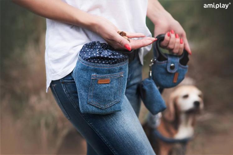 Snackbeutel Denim, 10 x 7 x 14 cm, dunkelblau