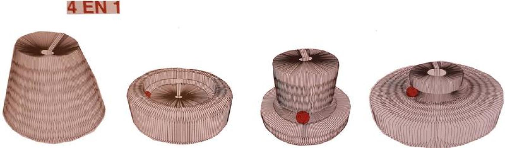 Kratzturm Optimus 4 in 1 aus Karton, Ø 50cm, H 13 cm