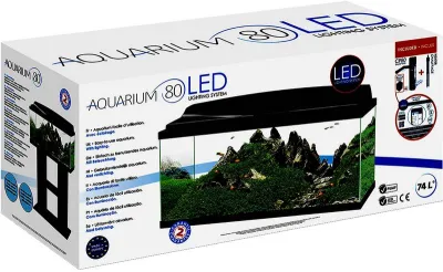 Aquarium 80 Light, Filter CF80, 60 x 30x H 33,5 cm, schwarz
