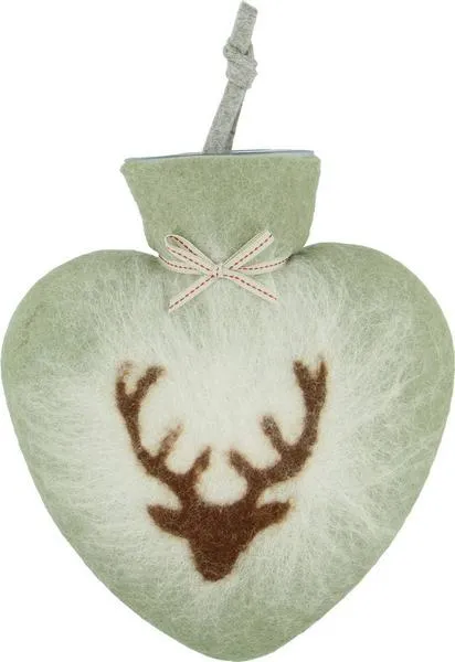 Wärmeflasche Hirschkopf, 0.7 l, jade