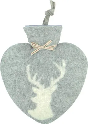 Wärmeflasche Hirsch, 0.7 l, grau