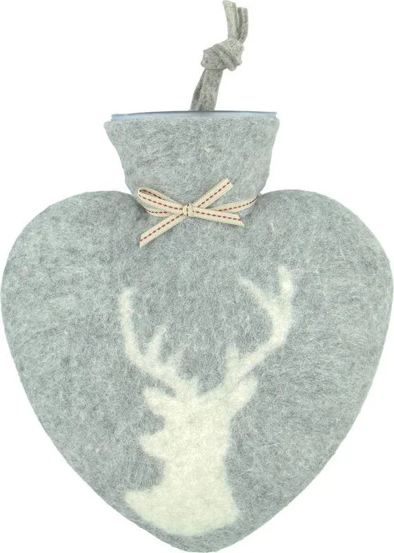 Wärmeflasche Hirsch, 0.7 l, grau