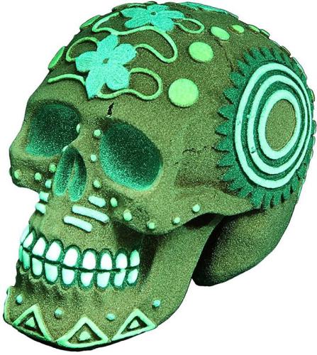 Dekor Schädel, 11.8 x 7.8 x 9 cm, rot