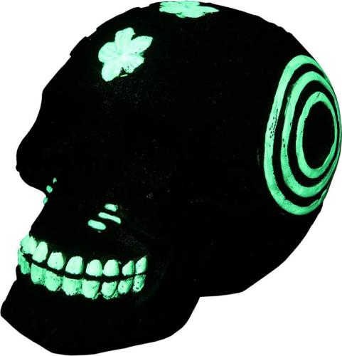 Dekor Schädel, 16.7x11.7x13.2cm, schwarz