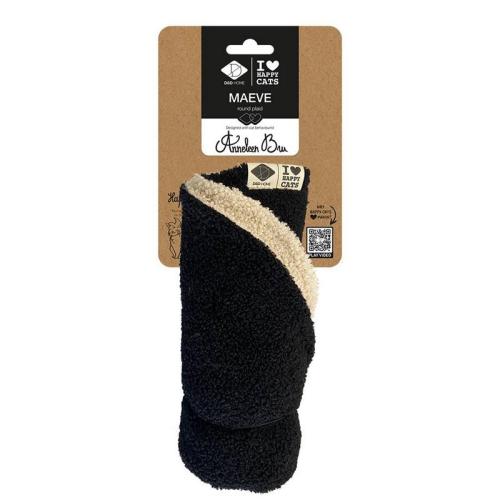 Runde Decke MAEVE, 50x50x1cm, schwarz/weiß