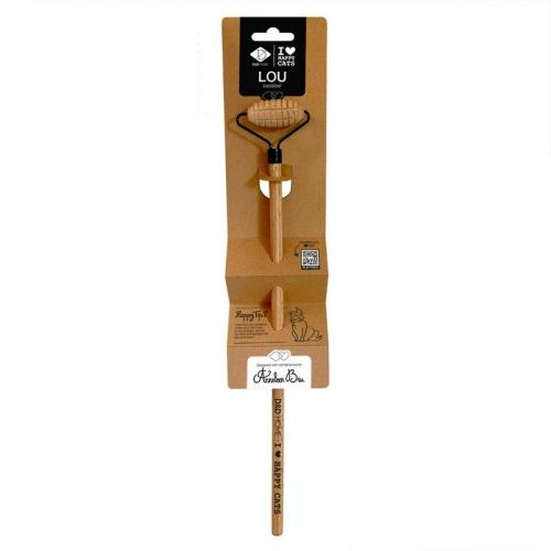 Katzensozialisation LOU aus Holz, 4x2x35cm