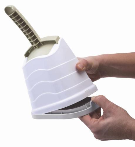 Streuschaufel mit Halterung