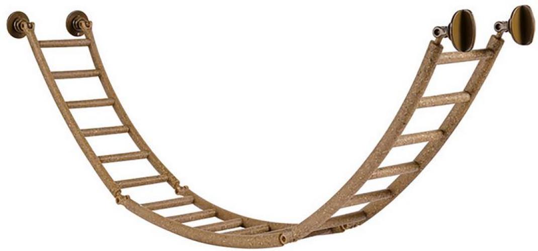 Tibetanische Leiter, 3 x 20.5 x 6.5 cm,6 Sprossen Ø 8 mm