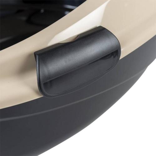 Katzentoilette Penny mit Rand, 66x49x34cm, schwarz-beige