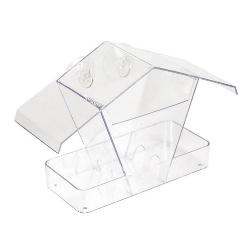 Fenster-Futterhaus BILBAO für Vögel, transparent, 24 x 9 x 15 cm