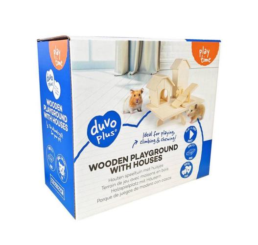 Spielplatz aus Holz für Nagetiere, 23x20x22cm