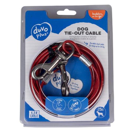 Anlegeleine mit Vinyl, 4.5 m, rot