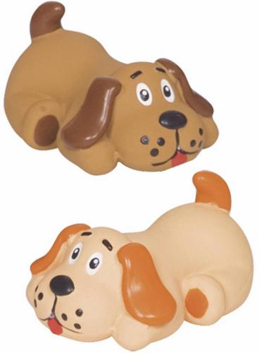 Mini Hund aus Latex + Stimme, 8.5 cm, 2Farben