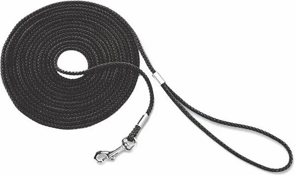 Pistenleine mit Griff, rundes Seil, 5 m Ø 5 mm, schwarz