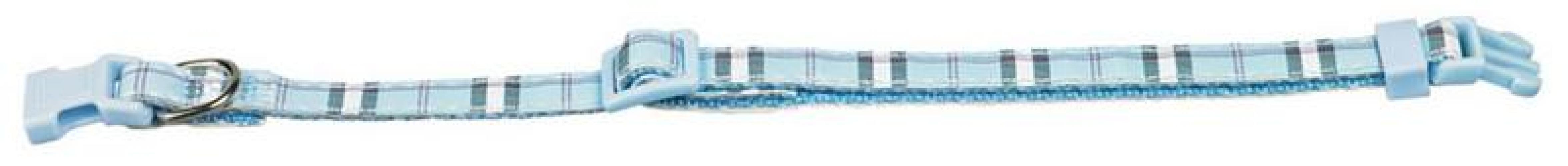 Halsband Tartan, 20-35 cm 10 mm, hellblau