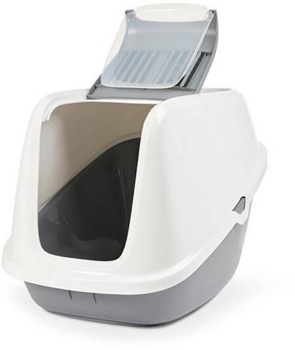 Katzentoilette Nestor Giant, weiss-grau