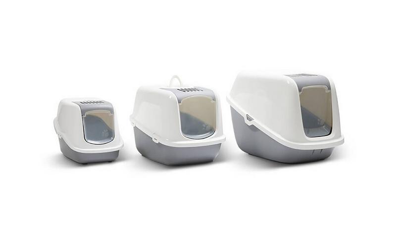 Katzentoilette Nestor Giant, weiss-grau