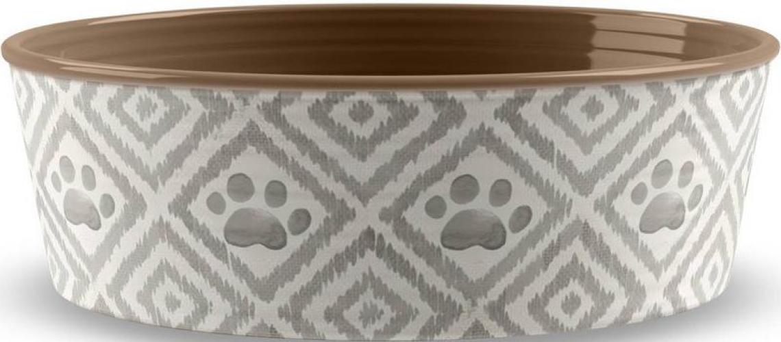 melaminnapf-paw-ikat-o-135-cm-h-5-cm-beige-84817