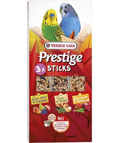 Prestige Sticks Budgies Triple Variety – 3 Stück, 90 g – Versele-Laga - Knabberstangen für Wellensittiche