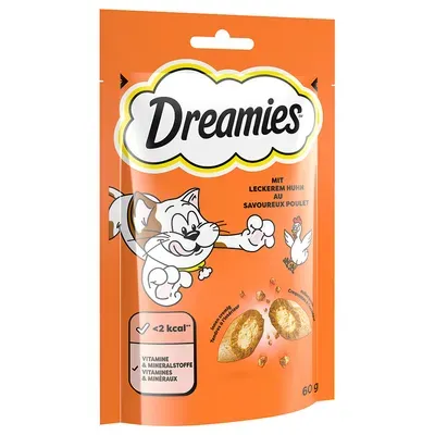 Dreamies Katzensnack mit Huhn 60 g Knusperkissen