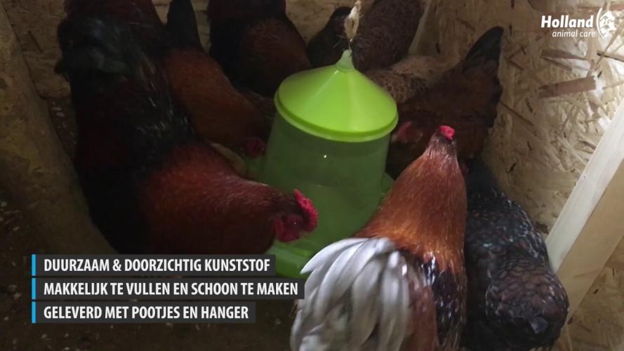 Gaun Geflügel Futterautomat mit Ständer Limonengrün 4 kg