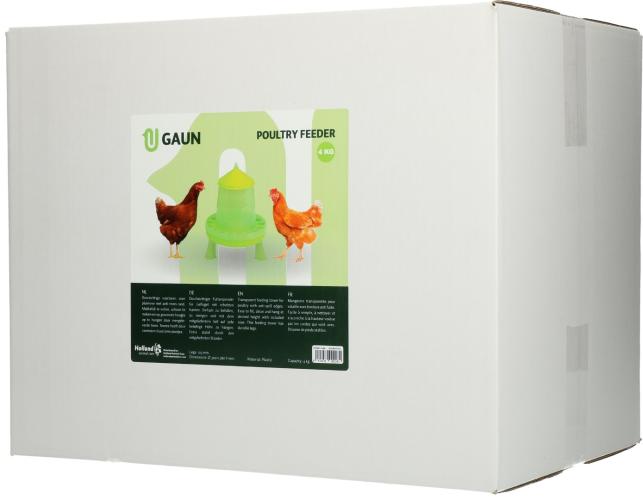 Gaun Geflügel Futterautomat mit Ständer Limonengrün 4 kg