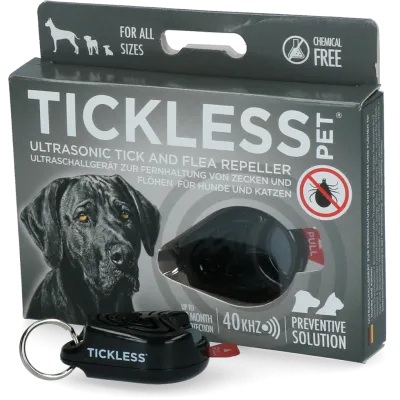 Tickless Pet Mindestschutz von 6 Monaten Schwarz