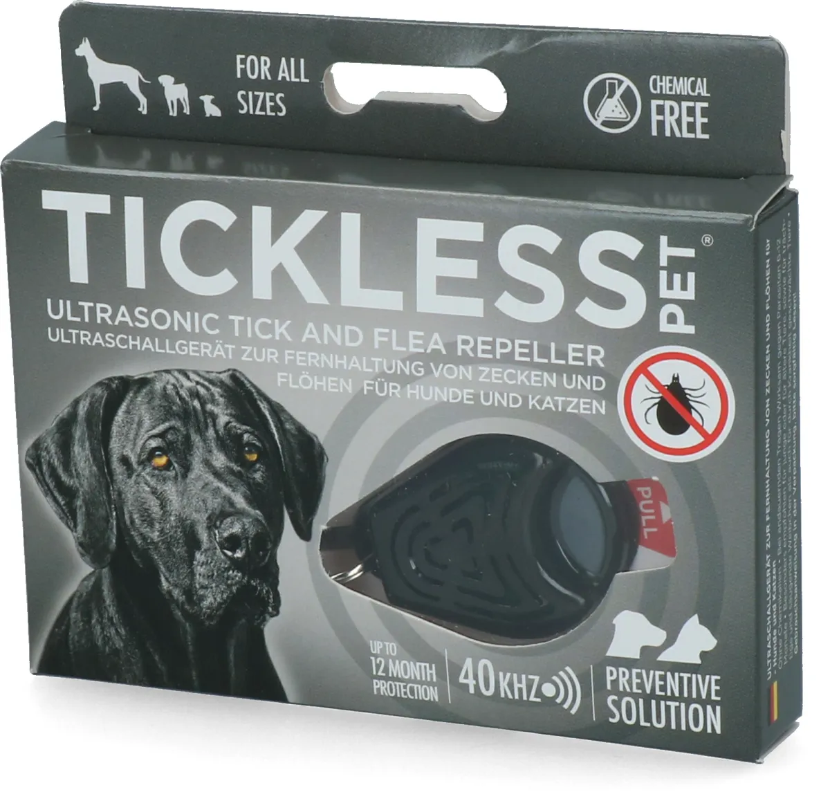 Tickless Pet Mindestschutz von 6 Monaten Schwarz