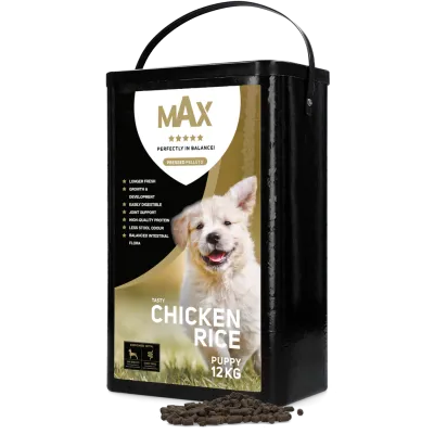 Max Puppy Gepresste Pellets Huhn & Reis 12 kg