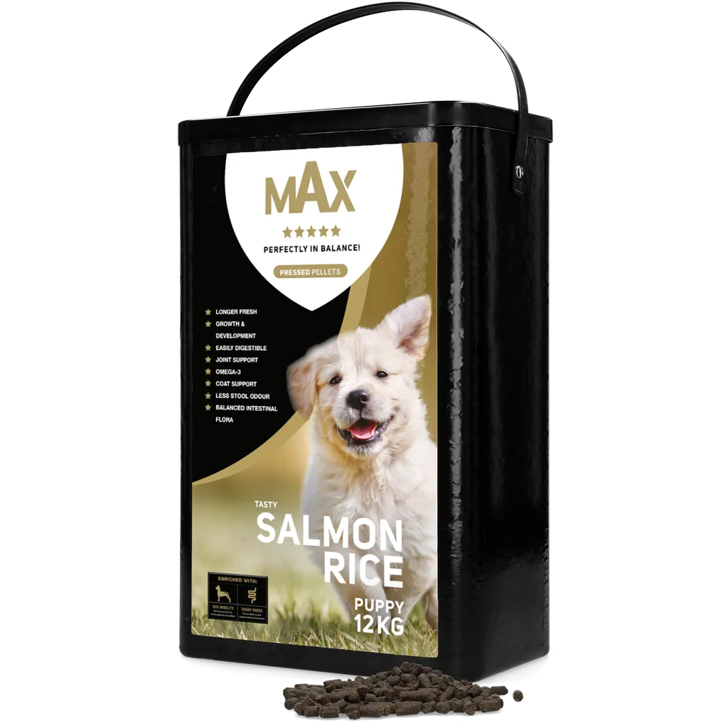 Max Puppy Gepresste Pellets Lachs & Reis 12 kg