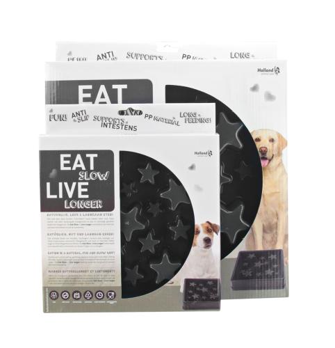 Eat Slow Live Longer Star Grau S