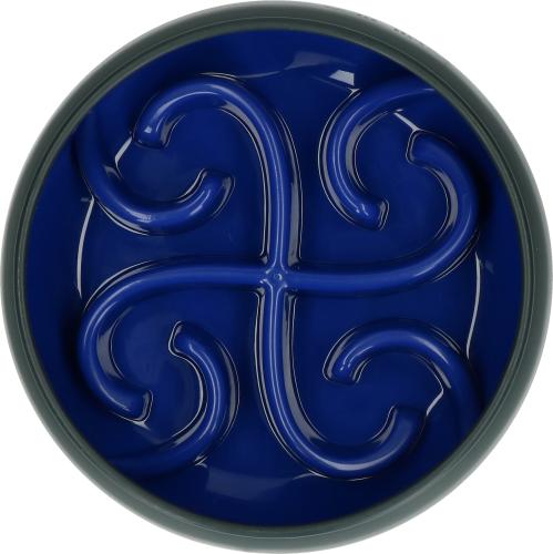 Eat Slow Live Longer Tumble Feeder Blau
