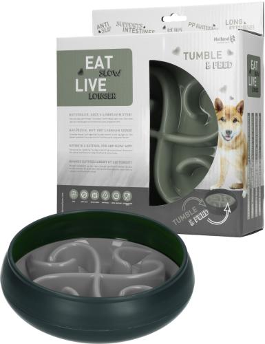 Eat Slow Live Longer Tumble Feeder Grau