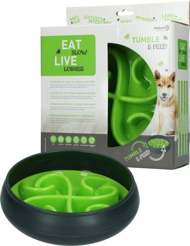 Eat Slow Live Longer Tumble Feeder Grün