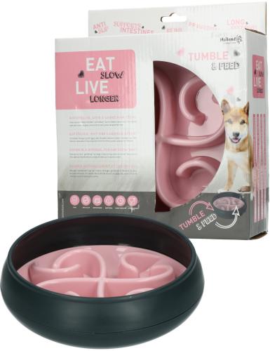 Eat Slow Live Longer Tumble Feeder Rosa