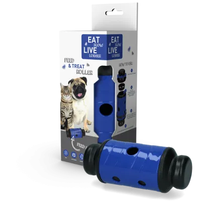 Eat Slow Live Longer Feed & Treat Roller Blau S
