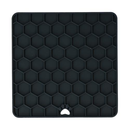 Eat Slow Live Longer Lick Mat Honeycomb Grau