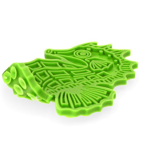 Eat Slow Live Longer Lick Mat Seahorse Grün