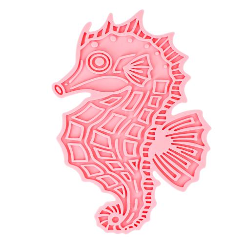 Eat Slow Live Longer Lick Mat Seahorse Rosa
