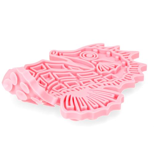 Eat Slow Live Longer Lick Mat Seahorse Rosa