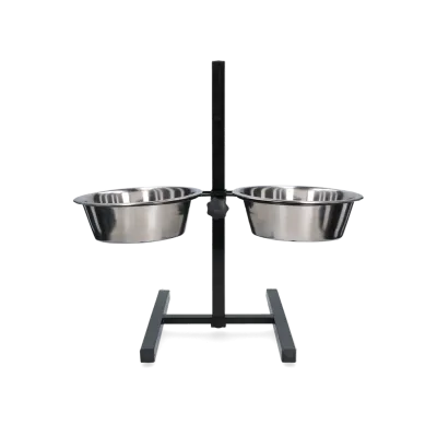 Futter- und Trinkschale Edelstahl T-Ständer Ø 25 cm (2,8 l)