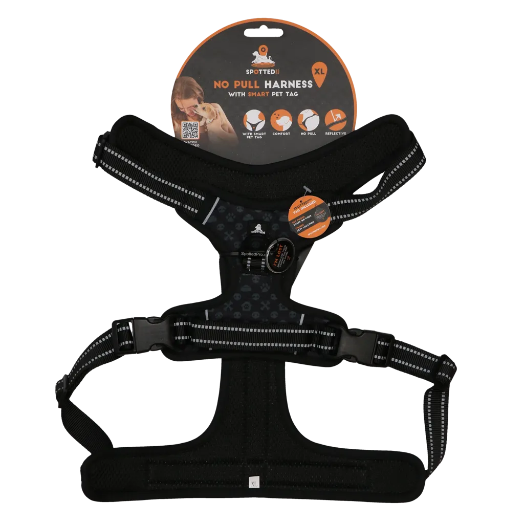 Spotted! Pro No Pull Harnas Dunkelgrau XL