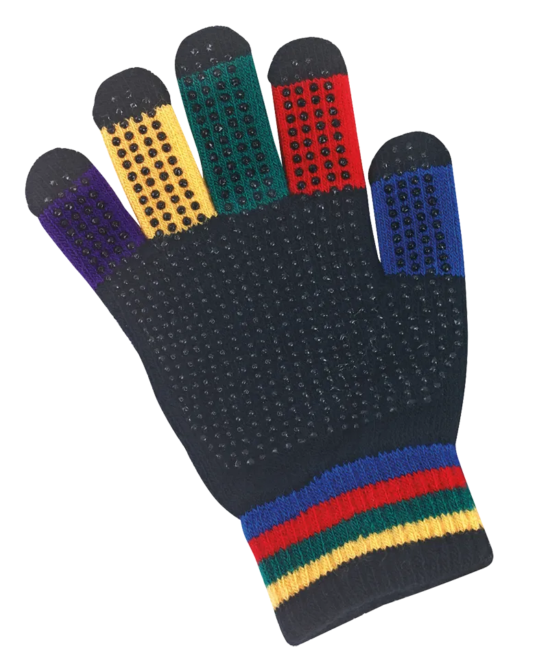 Reithandschuh Magic Grippy Regenbogen Kinder