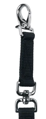 Longierleine lux schwarz mit Karabiner