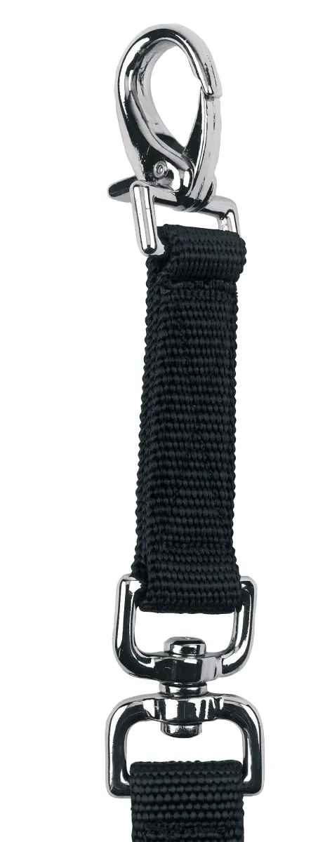 Longierleine lux schwarz mit Karabiner