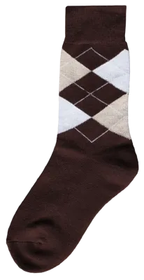 Reitersocke braun/beige/weiß 43-46