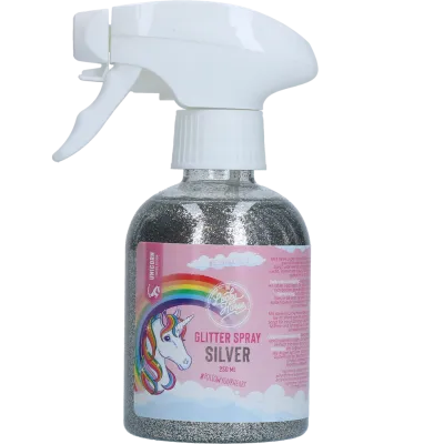 Lucky Horse Unicorn Glitzerspray Silber