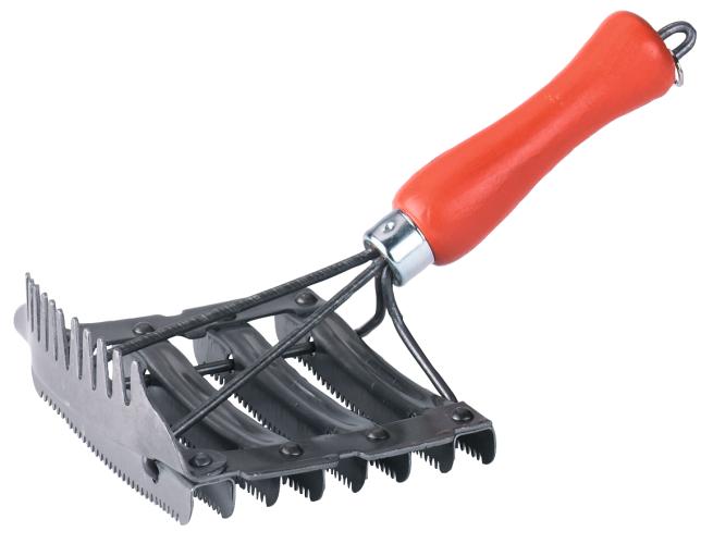 Metall-Striegel, 8-reihig durchbrochen