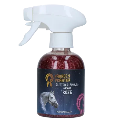 Paardenpraat TV Glitter Glamour Spray Rosa